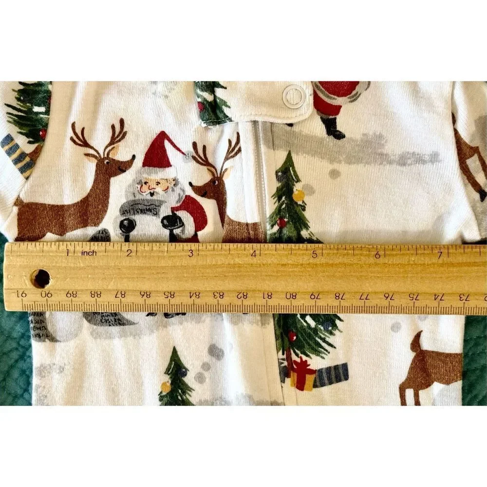 Pottery Barn Kids & Hatley Kids Bundle Christmas Santa Nursery Sleepwear Footsie